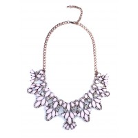 Anastasia Pink Peony RoseGold Chain Necklace